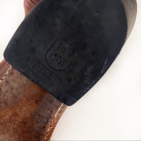 DAN POST Womens Cowboy Boots Tobacco Brown Pointed Toe Size 7.5 M - Picture 10 of 11